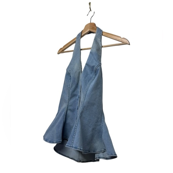 Lovers + Friends Blue Halter Top - Picture 3 of 7